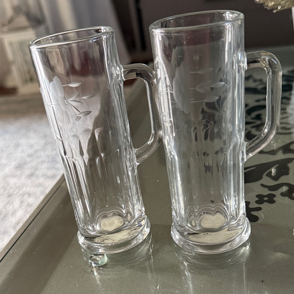 Princess House “exclusive” mini 4oz beer mugs. NWT